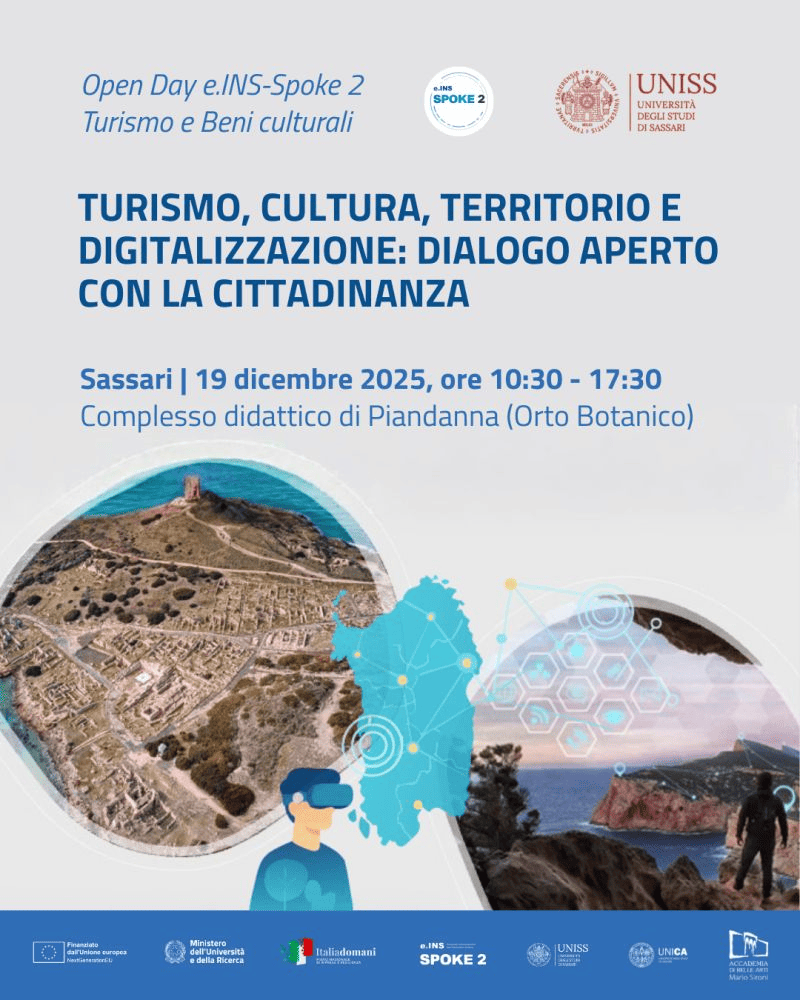 Prossimo appuntamento con SIDDI è  a Sassari, 17.12.2025 open day e.INS-Spoke2